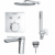 Kit salle de bain pomme mural (139102.F) avec flexible couleur